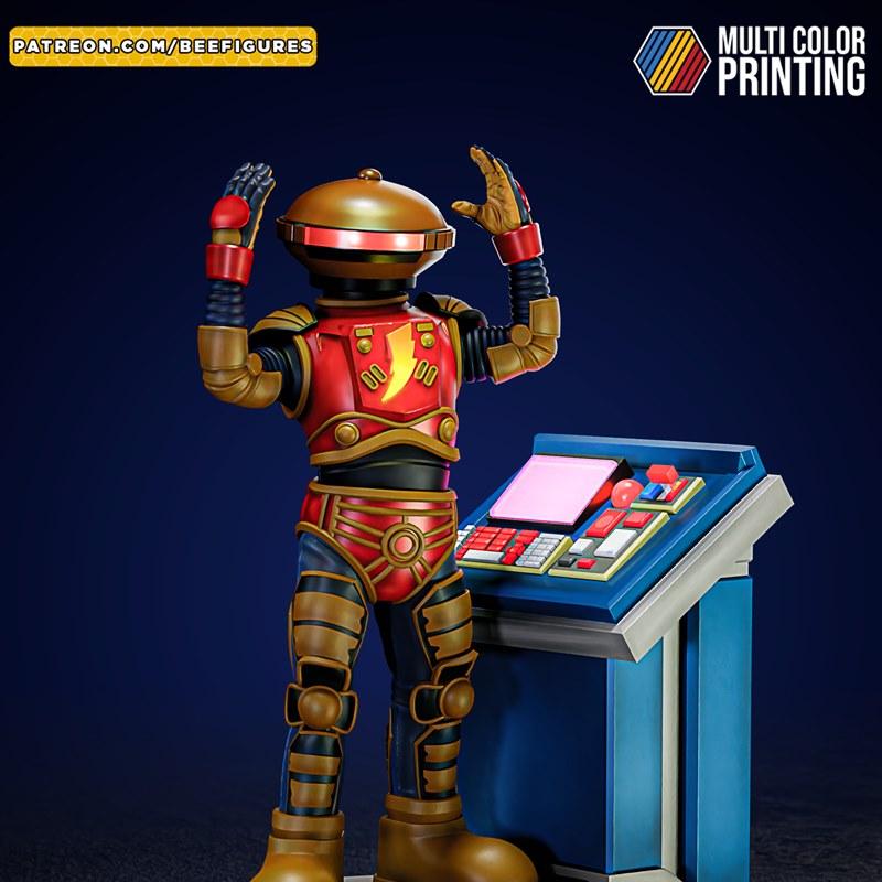 蜂巢图腾 - 阿尔法5 - 雷霆战士 - 3D打印模型|Bee Figures – Alpha 5 – Power Rangers – 3D Print Model STL