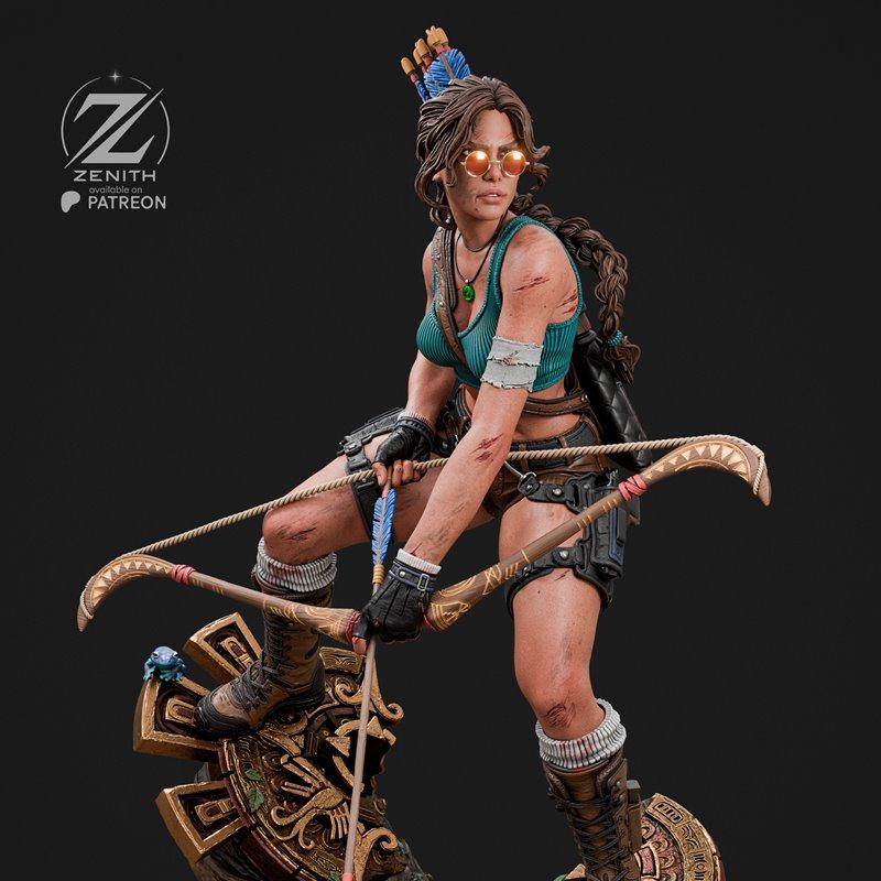致命女郎 Lara Croft 3D打印模型|Zenith Studios – Lara Croft – 3D Print Model STL
