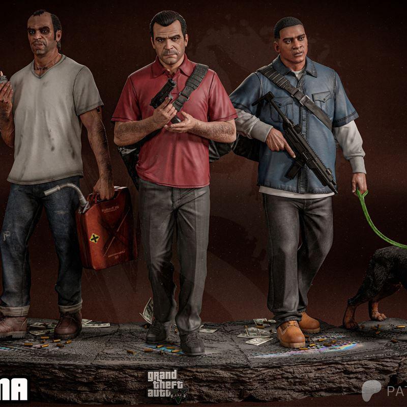 VS3D - 玩家角色模型 - 《GTA V》场景微缩3D打印模型|VS3D – GTA V – Diorama – 3D Print Model STL