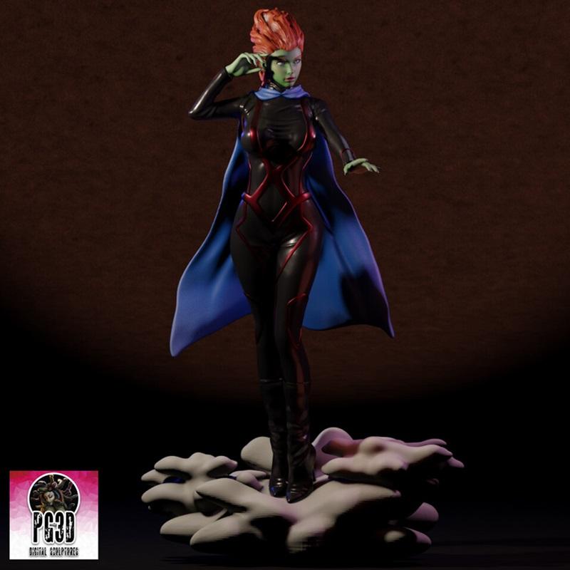 PgGasta - 太空火星少女 - 3D打印模型|PgGasta – Miss Martian – 3D Print Model STL