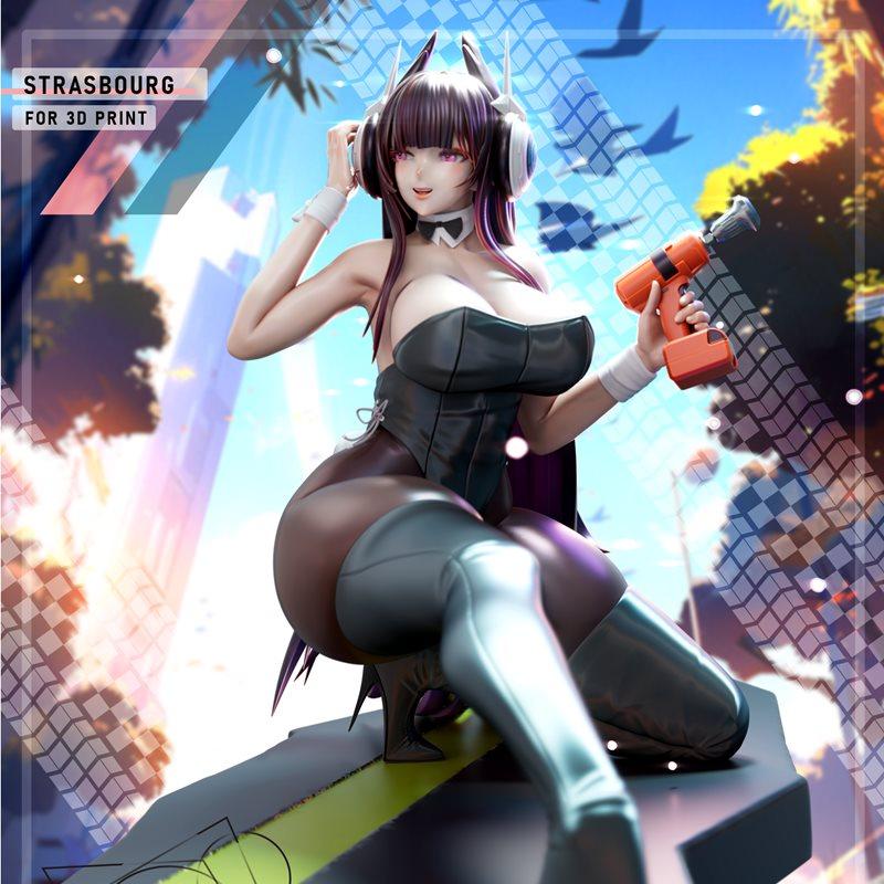 Azur Lane 斯特拉托堡角色 3D打印模型|Hybris Studios – Stratosbourg – Azur Lane – 3D Print Model STL