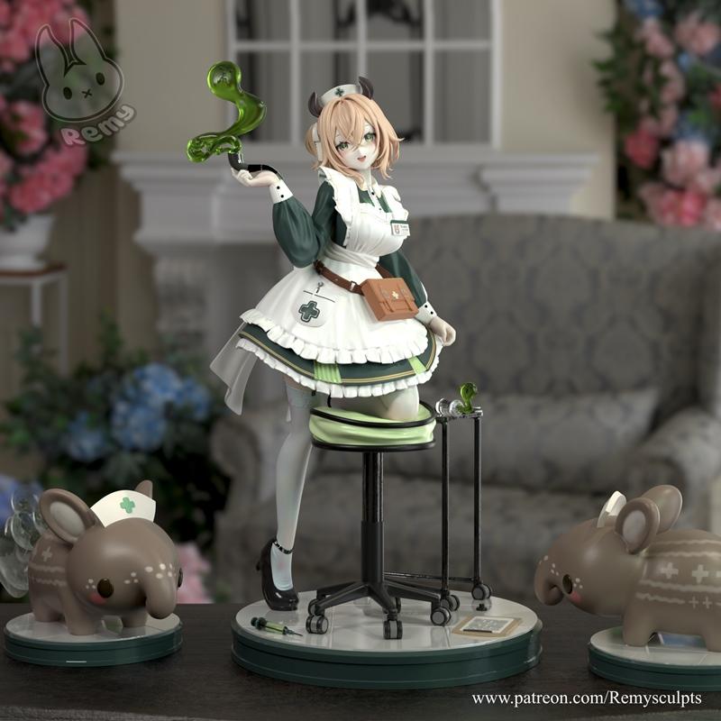 Remy打造的Nimi噩梦3D打印模型|Remy Sculpts – Nimi Nightmare – Vtuber – 3D Print Model STL