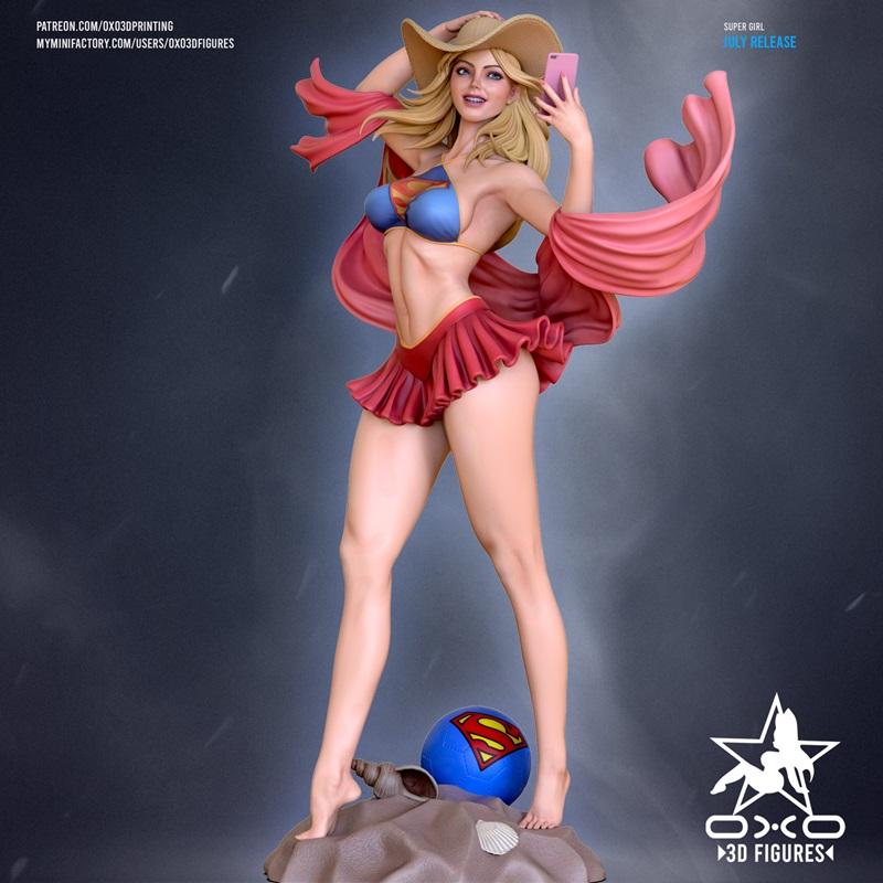 OXO3D 3D打印模型：超级女孩角色模型|OXO3D – Super Girl – 3D Print Model STL