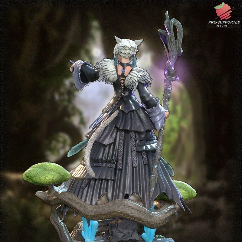 最终幻想角色Y'shtola Rhul 3D打印模型|Neko Figurines – Y’shtola Rhul – Final Fantasy – 3D Print Model STL