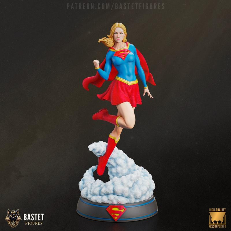 巴斯特雕像 闪灵少女 3D打印模型|Bastet Figures – Supergirl – 3D Print Model STL