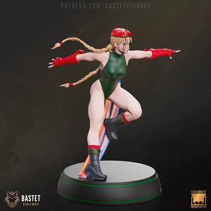 街机战士·卡姆·白 3D打印模型|Bastet Figures – Street Fighter – Cammy White – 3D Print Model STL