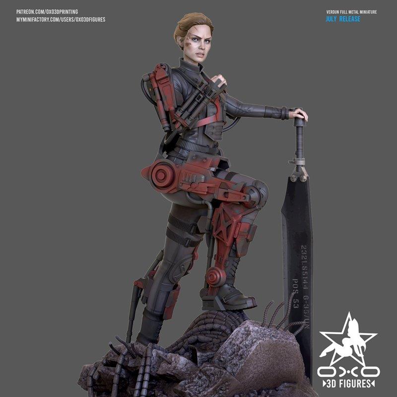 OXO3D Verdun 未来边缘桌游迷你人像 3D打印模型|OXO3D – Verdun Edge Of Tomorrow Tabletop Miniature Figure – 3D Print Model STL