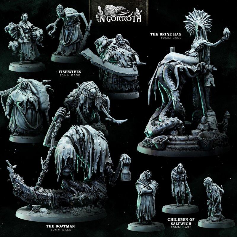 NGorroth异形收藏——3D打印模型集|Bestiarum Miniatures – The NGorroth Part 3 – Collection – Eldritch Horrors – 3D Print Model STL