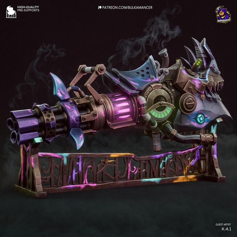 Jinx的犀牛枪 3D打印模型|Bulkamancer Sculpts – Jinx’s Rhino Gun – Arcane – 3D Print Model STL