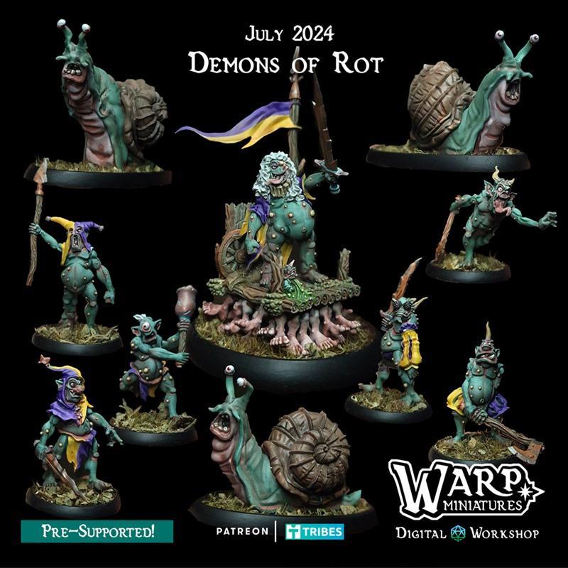 腐化恶魔套装 3D打印模型|Warp Miniatures – Demons of Rot Pack – 3D Print Model STL