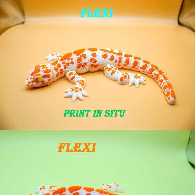 Gecko flexi - 3D打印模型 - 可变形角色造型|Gecko flexi – 3D Print Model STL