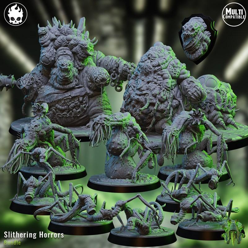 Fleshcraft Studio - 滑行恐怖 - 3D打印模型|Fleshcraft Studio – Slithering Horrors – 3D Print Model STL