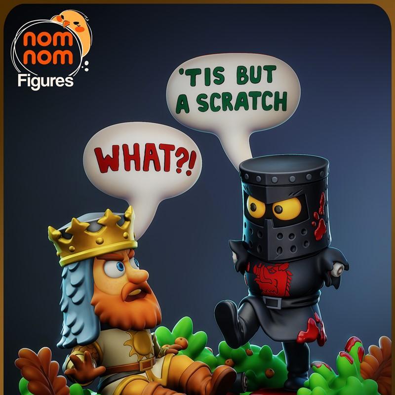 小黑骑士——蒙提·帕特里克与圣杯寻踪 3D打印模型|Chibi The Black Knight – Monty Python and the Holy Grail – 3D Print Model STL