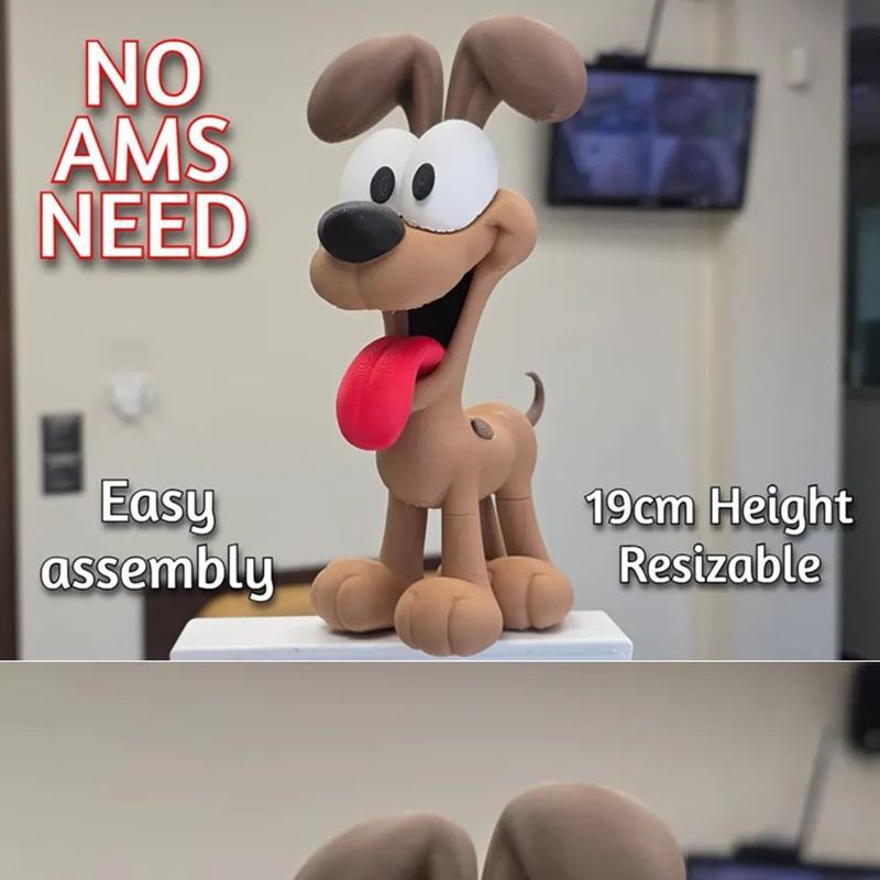 嘉菲尔德3D打印模型：Odie|Odie (Garfield) – No AMS – 3D Print Model STL