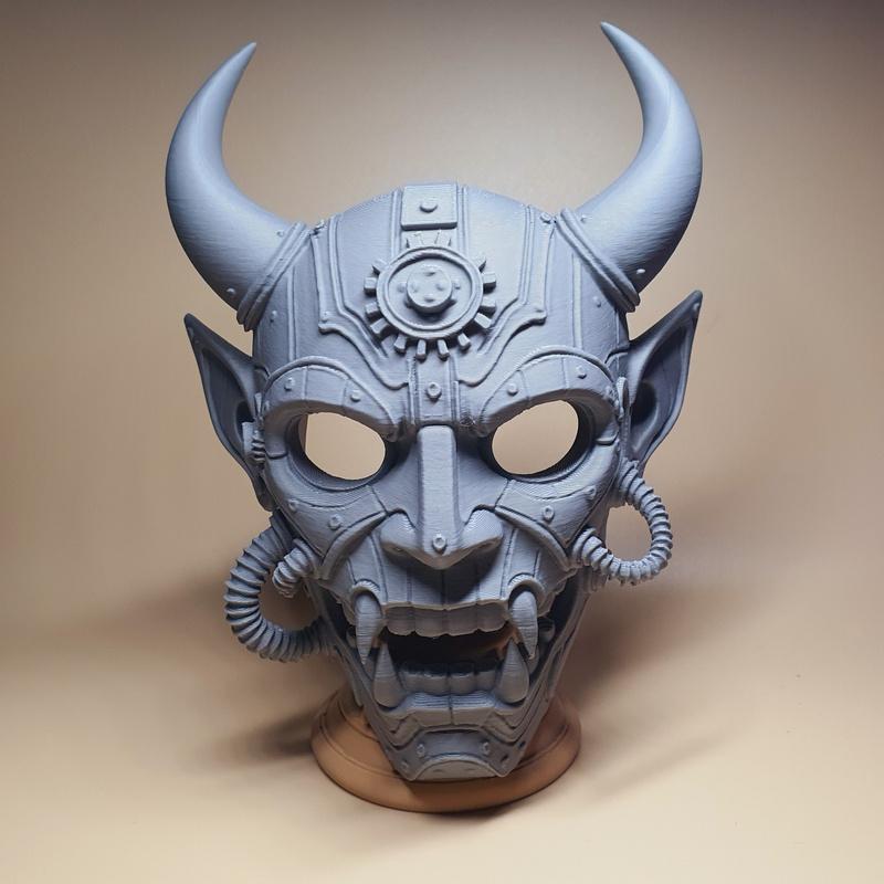 蒸汽朋克恶魔面具 3D打印模型|Demon Mask Steampunk – 3D Print Model
