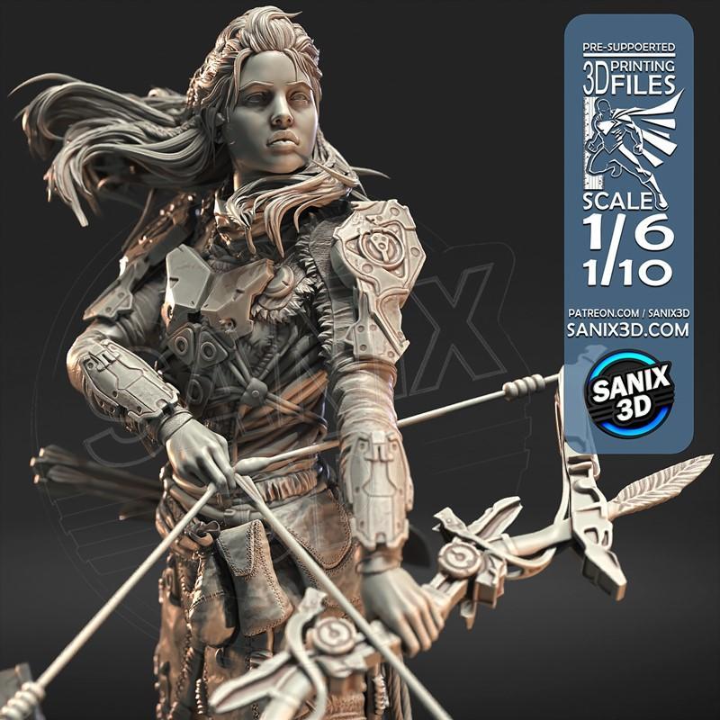 Sanix世界观中的Aloy 3D打印模型|Sanix – HORIZON – Aloy – 3D Print Model STL