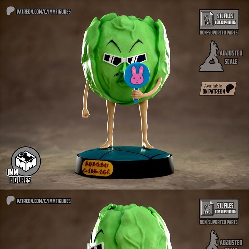 IMM数据 - 草莓小怪 - 3D打印模型|IMM Figures – Bobobo Cabbage – 3D Print Model STL
