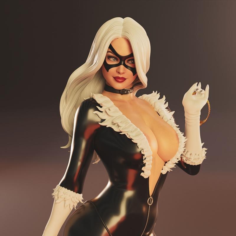 Abe3D 黑猫 3D打印模型|Abe3D – Black Cat – 3D Print Model STL