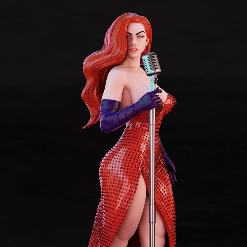 BrunoArt3D - 3D打印模型 - 跳舞的杰西卡兔|BrunoArt3D – Jessica Rabbit – 3D Print Model STL