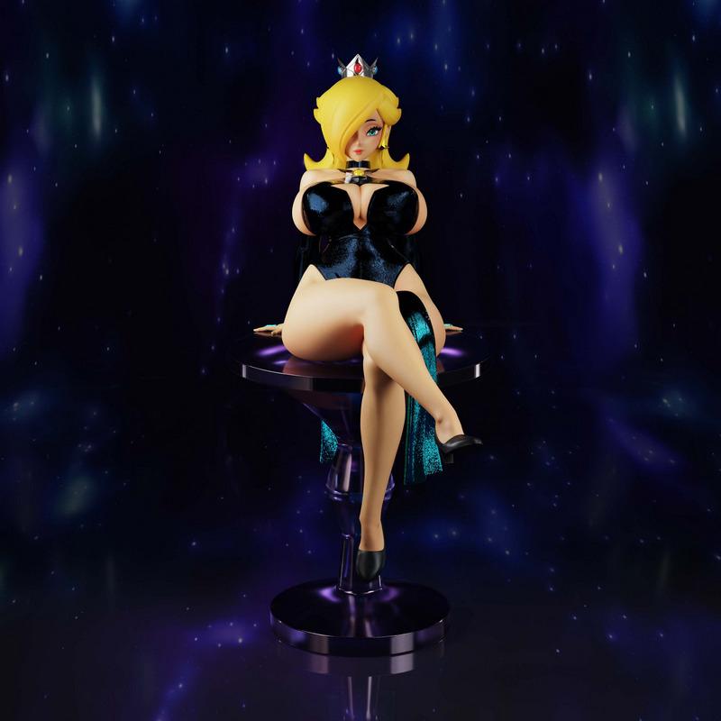 Poly Bits Art - 超级马里奥 - 玫瑰公主 3D打印模型|Poly Bits Art – Super Mario – Princess Rosalina – 3D Print Model