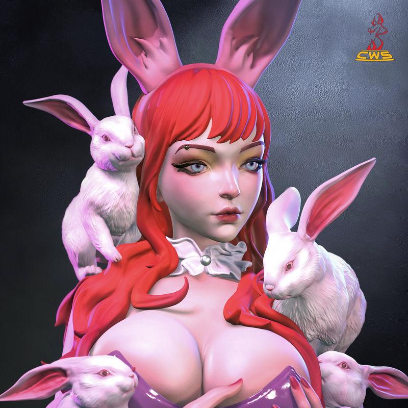 CW工作室兔女角色3D打印模型|CW Studio – Bunny Girl – 3D Print Model