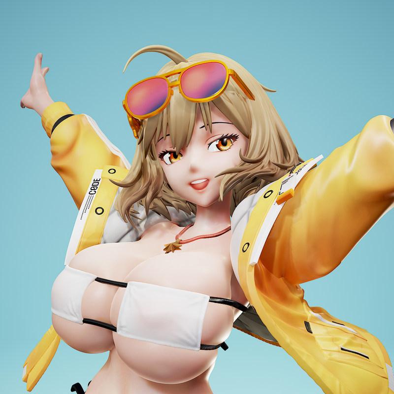 Rubim Figure - 安息闪耀夏日尼可 3D打印模型|Rubim Figure – Anis Sparking Summer Nikke – 3D Print Model