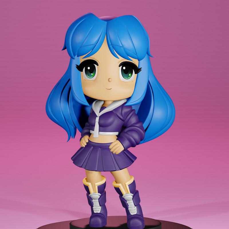 萌系少女3D打印模型|Chibi Girl – 3D Print Model