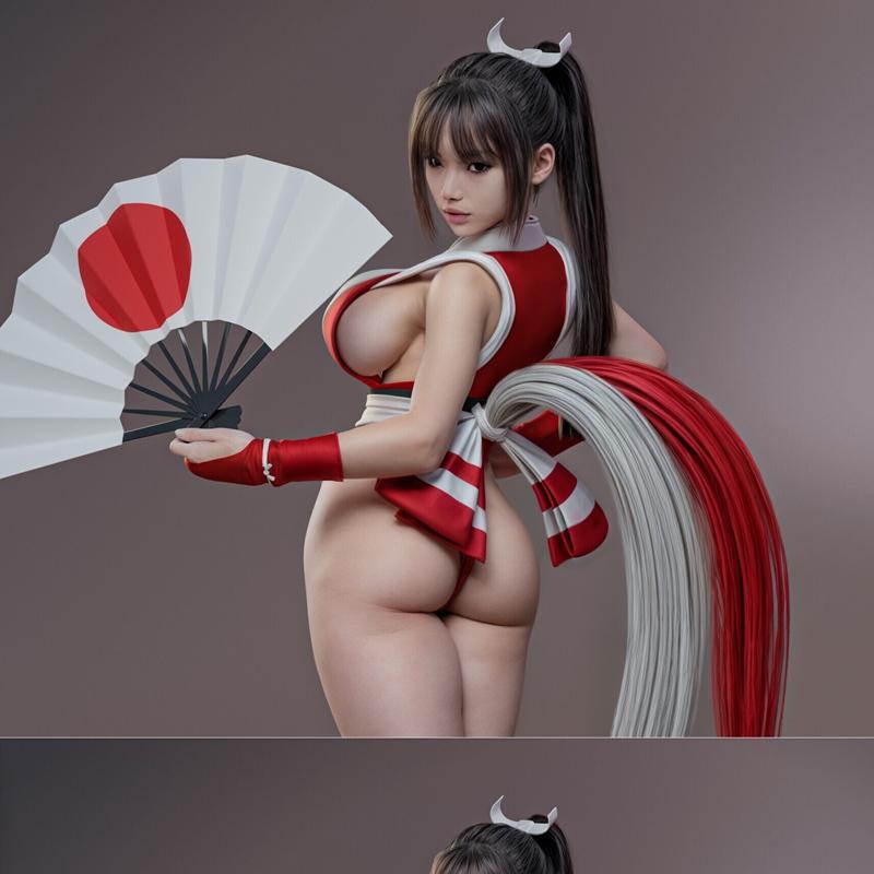 Abe3D - 魔女之夜 - 玛依希拉尼 3D打印模型|Abe3D – Mai Shiranui – 3D Print Model STL