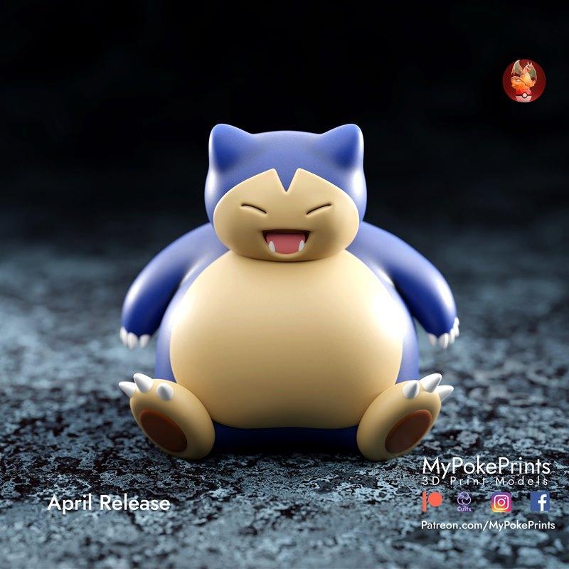 Snorlax 3D打印模型|Snorlax – 3D Print Model STL