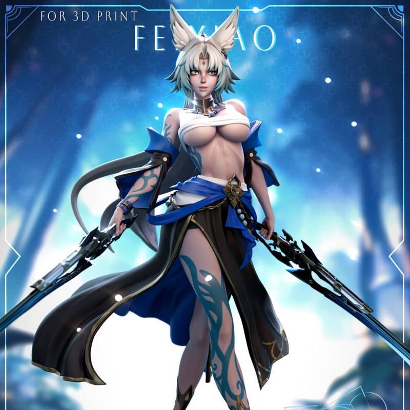 霍克海·费晓·3D打印模型|Hybris Studio – Honkai – Feixiao – 3D Print Model