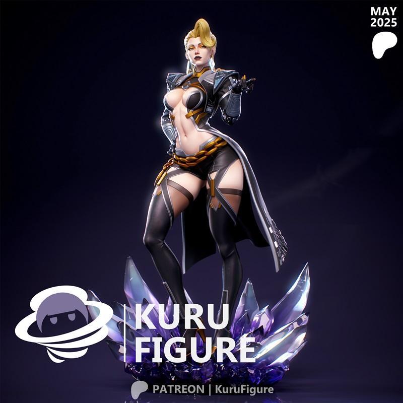 Kuru作品 伊芙·弗罗斯特 3D打印模型|Kuru Figure – Marvel – Emma Frost – 3D Print Model STL