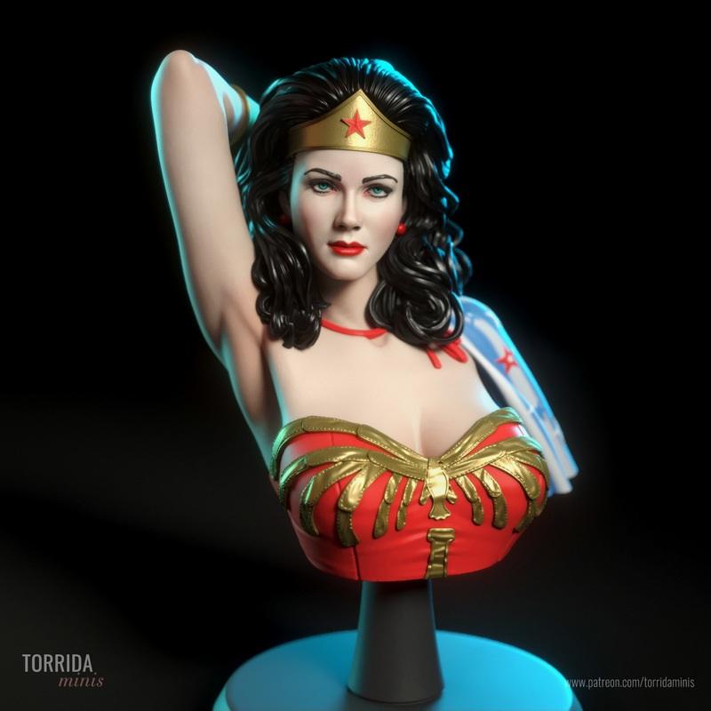 托里达迷你款——神奇女侠胸模3D打印模型|Torrida Minis – Wonder Woman Bust – 3D Print Model