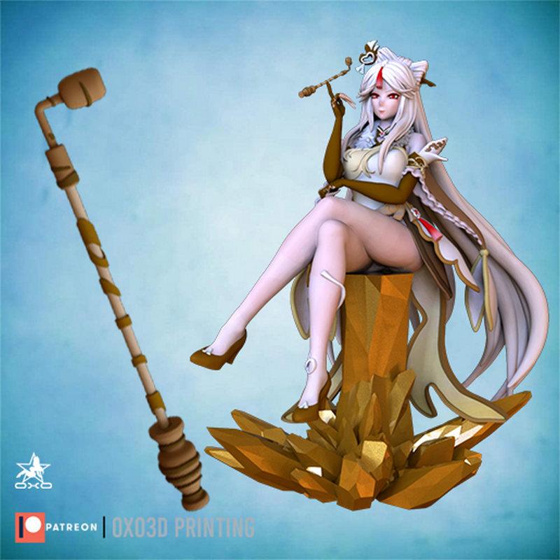 OXO3D - 原神 - 重云 3D打印模型|OXO3D – Ningguang Genshin Impact – 3D Print Model