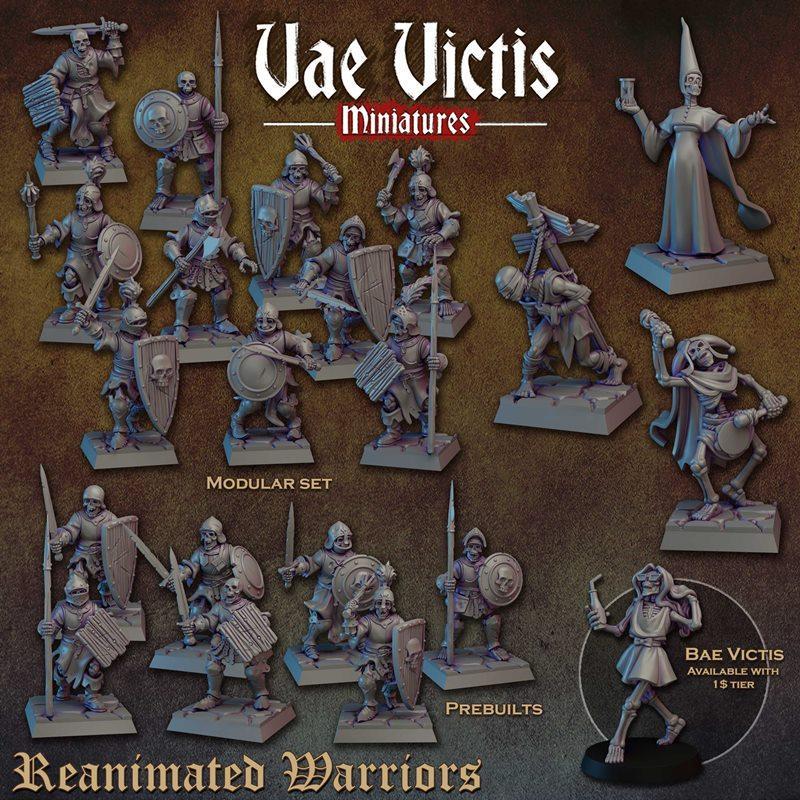 瓦尔维斯迷你模型——重生战士 2025 3D打印模型|Vae Victis Miniatures – Reanimated Warriors June 2025 – 3D Print Model STL