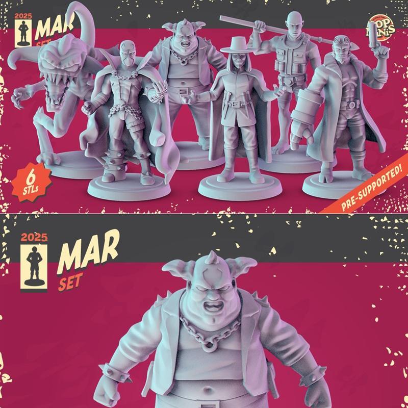Pop Minis 3月2025款 3D打印模型集|Pop Minis Set March 2025 – 3D Print Model STL