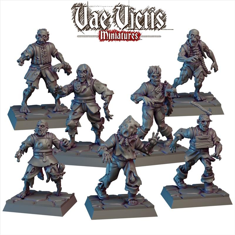 VAE victis 丧尸潮 3D打印模型|Vae Victis Miniatures – Zombie Horde – 3D Print Model STL