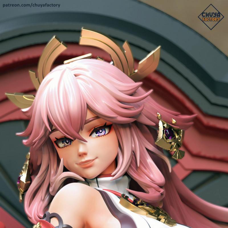 Chuya工厂 - 原神 - 雾雨魔理沙 3D打印模型|Chuya Factory – Genshin Impact – Yae Miko – 3D Print Model
