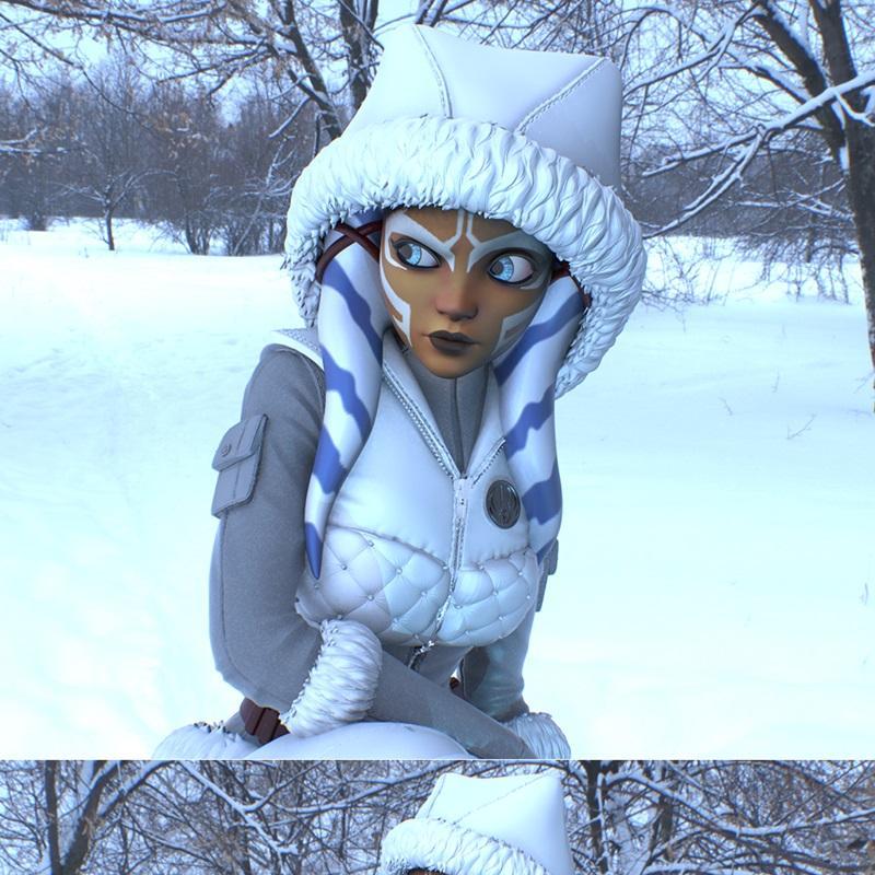 3D打印模型：星球大战 Ahsoka Tano角色模型|Messias 3D Figure – Ahsoka Tano – 3D Print Model STL