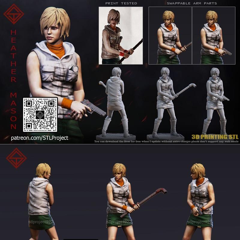 寂静岭 HEATHER MASON 3D打印模型|STL Project – Heather Mason silent hill – 3D Print Model STL