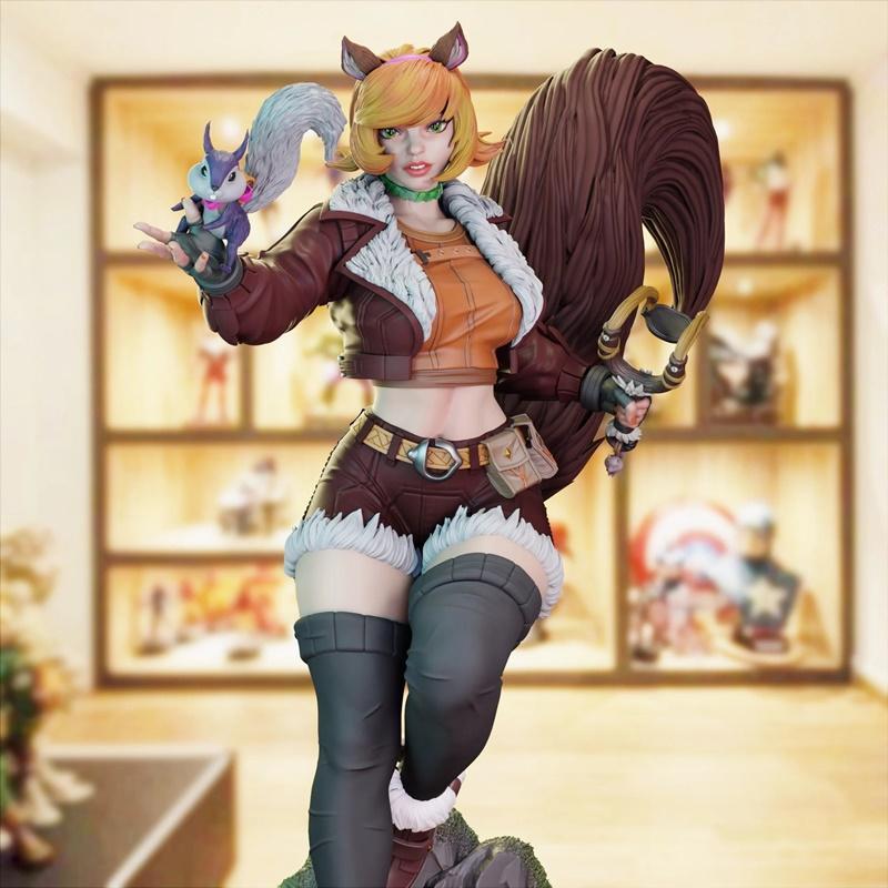 BrunoArt3D - 乐高 squirrel girl 3D打印模型|BrunoArt3D – Marvel – Squirrel Girl – 3D Print Model STL
