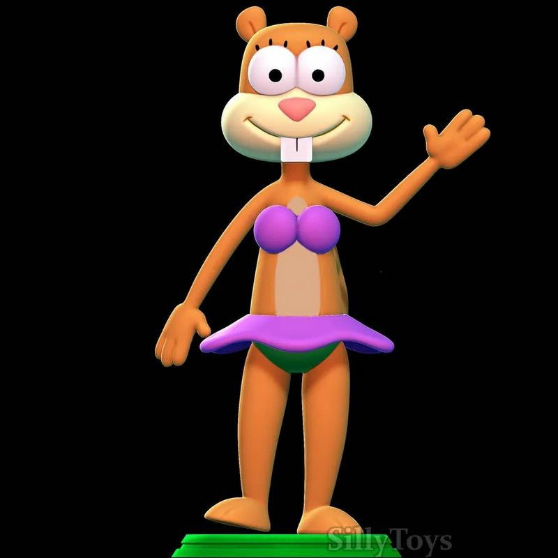 Sandy Cheeks 3D打印模型|SillyToys – Sandy Cheeks SpongeBob SquarePants 2 – 3D Print Model