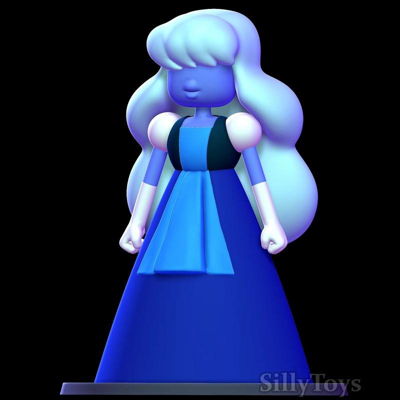 Sapphire 3D打印模型 – 《Steven Universe》角色雕塑|SillyToys – Sapphire Steven Universe – 3D Print Model
