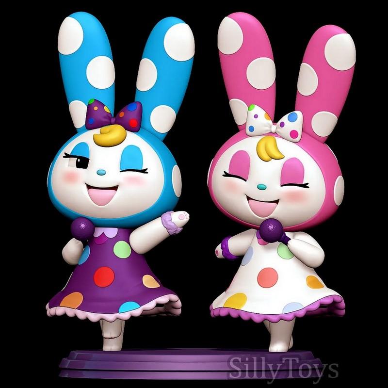 SillyToys兔子姐妹动物 Crossing 3D打印模型|SillyToys – Rabbit Sisters Animal Crossing – 3D Print Model