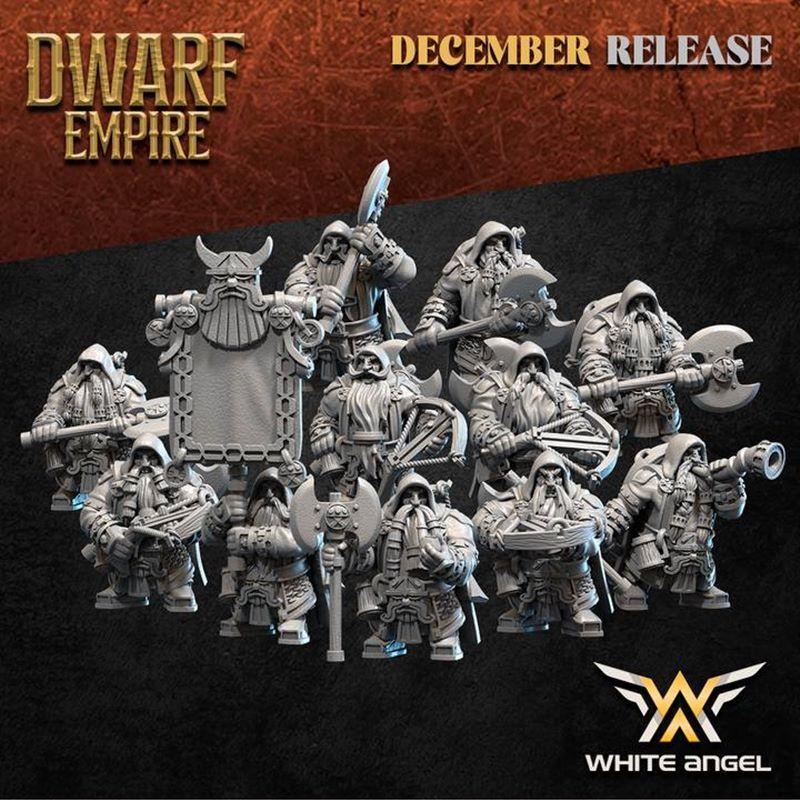 白天使迷你模型-矮人帝国-3D打印雕塑|White Angel Miniatures – Dwarf Empire – 3D Print Model STL