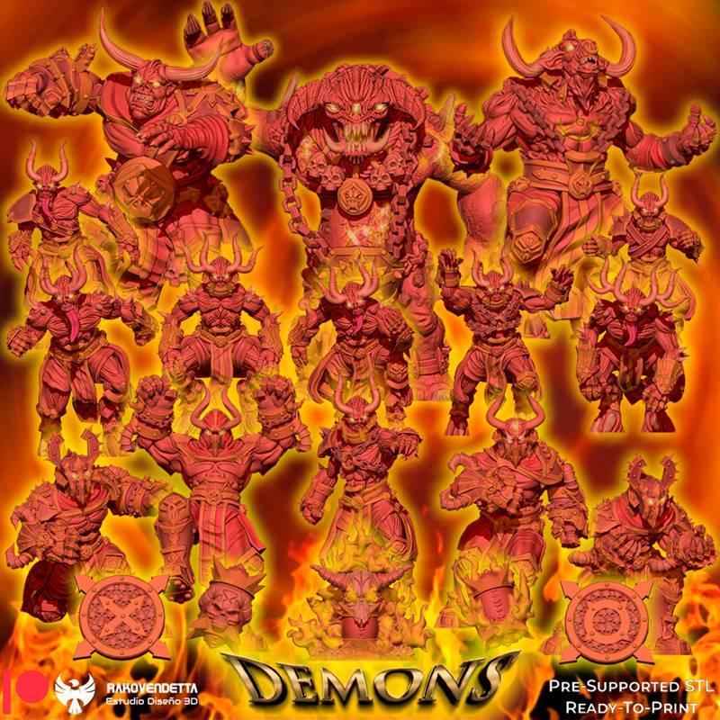 恶魔之怒——克horne——拉科维德塔 3D打印模型|Demons – Khorne – RakoVendetta – 3D Print Model STL