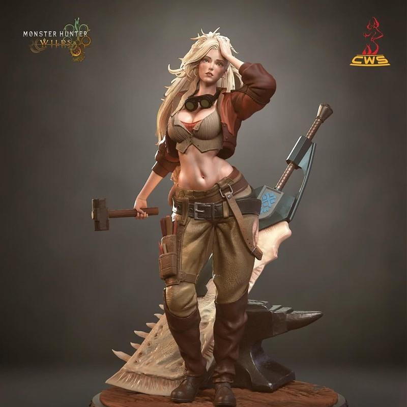 CW工作室 -  monster hunter - 贾玛 3D打印模型|CW Studio – Monster Hunter – Gemma – 3D Print Model STL
