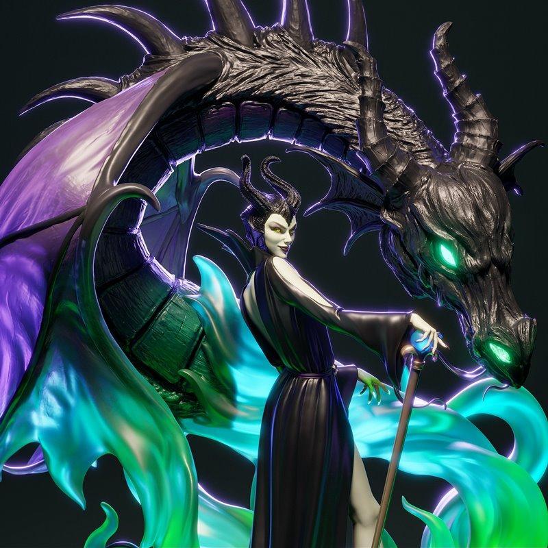 CA 3D工作室 - 女巫美狄亚 - 3D打印模型|CA 3D Studios – Maleficent – 3D Print Model STL