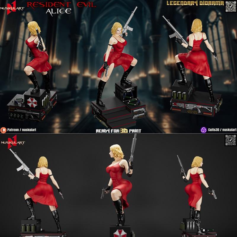 Nuskul艺术工作室 Alice角色3D打印模型|Nuskul Art – Alice – Resident Evil – 3D Print Model STL