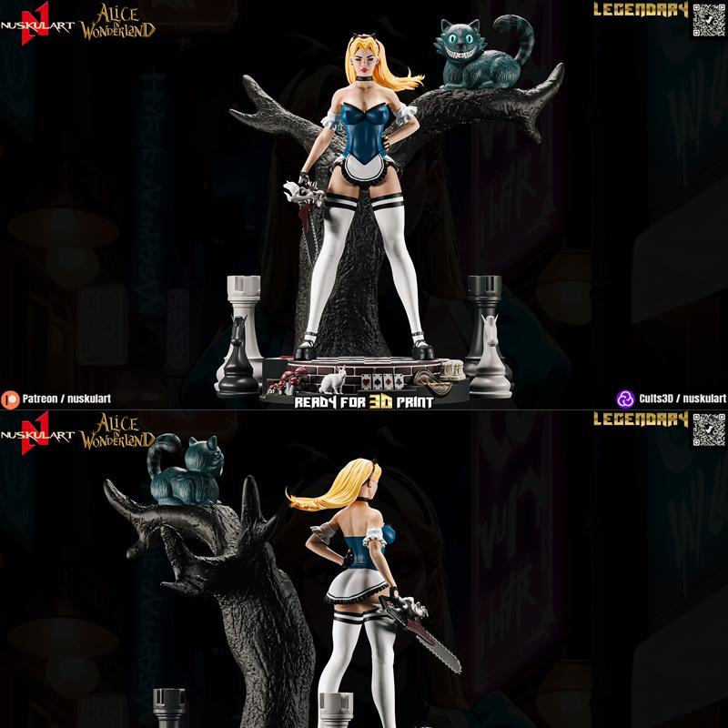 Nuskul艺术工作室《爱丽丝梦游仙境》3D打印模型|Nuskul Art – Alice in Wonderland – 3D Print Model STL