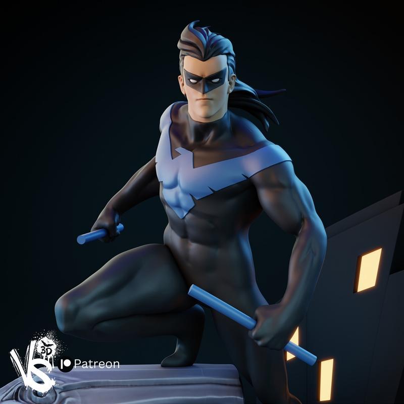 VS3D - 夜翼 - 3D打印模型|VS3D – Nightwing – 3D Print Model STL